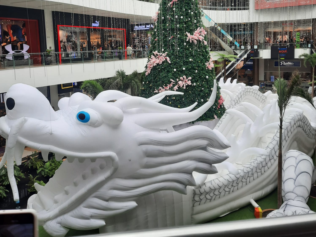 Dragón Saltarín Inflable para El Tesoro Parque Comercial